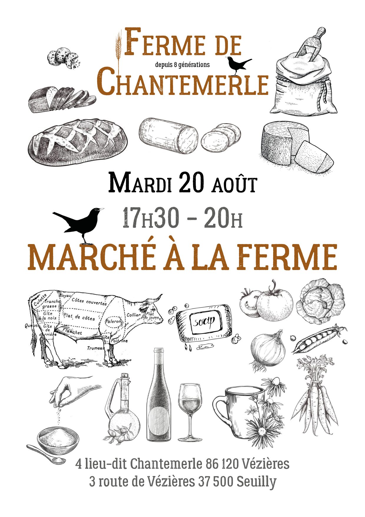 You are currently viewing Marché à la Ferme de Chantemerle