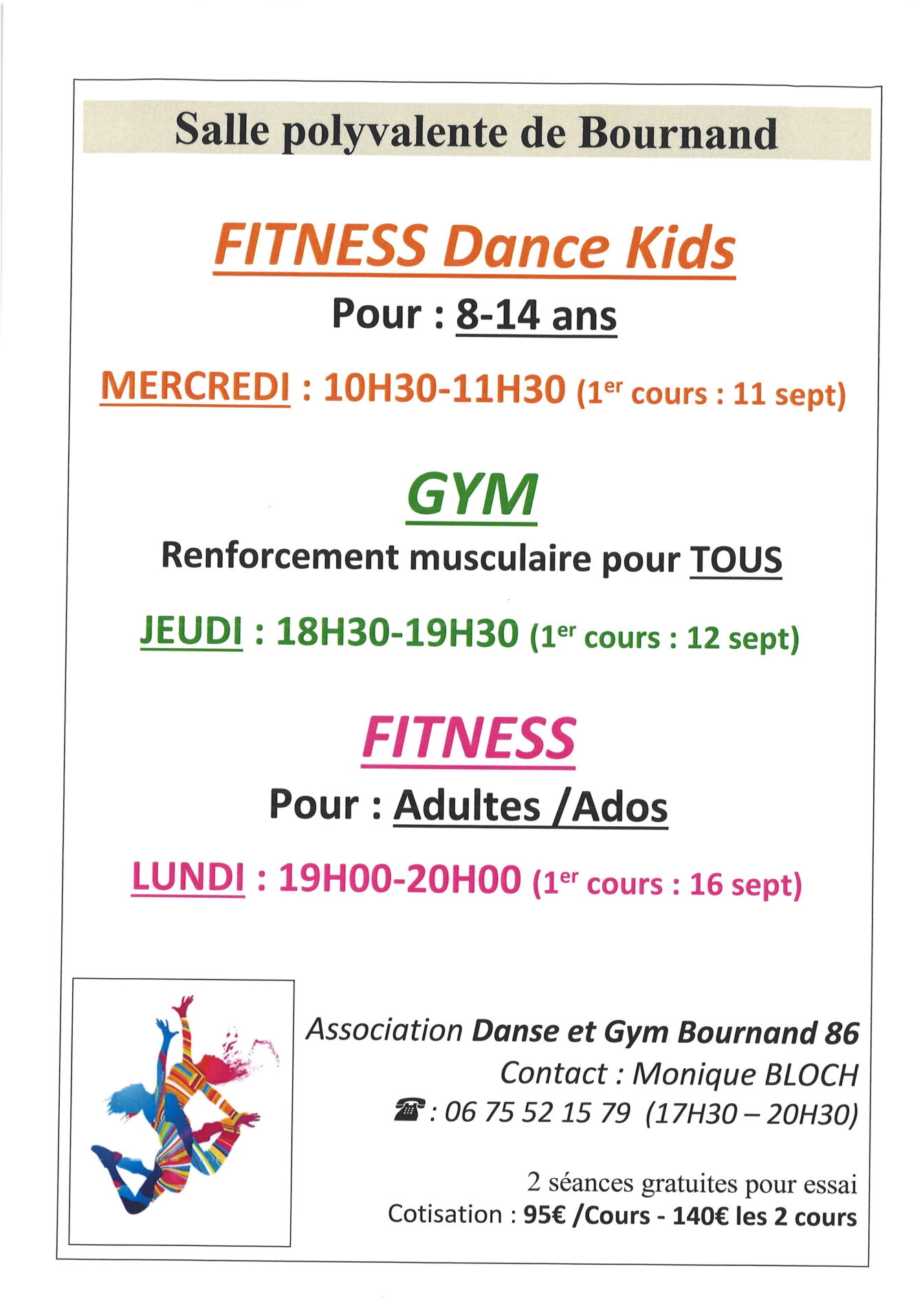 You are currently viewing ACTIVITÉS DANSE ET GYM à BOURNAND